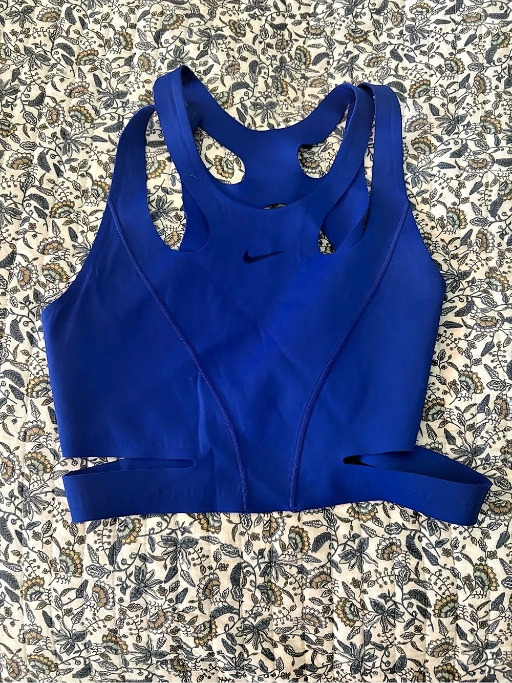 Nike Indy Lattice Sports Bra Blue Small